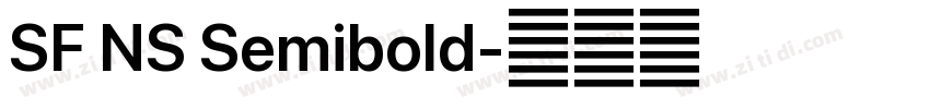 SF NS Semibold字体转换